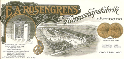 Vinjett till företagets referenslista daterad 1907.